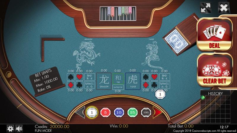 Thực hành chơi Rồng hổ miễn phí